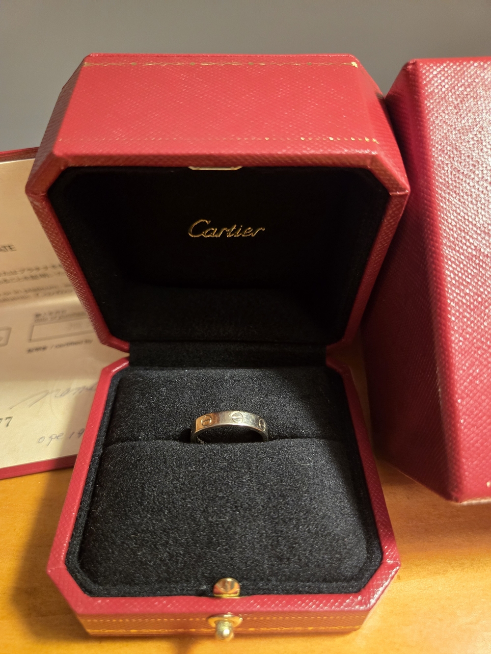 Authentic Cartier Love Wedding Band Ring in White Gold, Small Model - Picture 4 of 14
